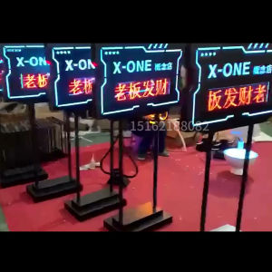 Luminous Table Sign LED Screen Coffee Guide Parking Lot Standee Customizable Metal Business Advertising Display