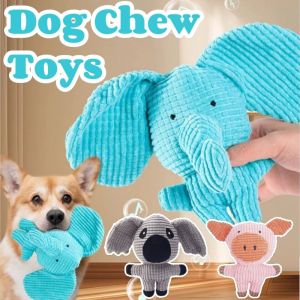 Dog Squeaky Plush Toy Set for Dogs with Built-in Squeaker Double Layer Fabric Reinforced Seams Soft Plush Material