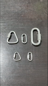 Móc khoá an toàn móc khoá gài hình chữ D bằng thép không gỉ 304 (mẫu mới) - Hara Pet Store