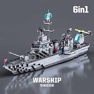 COD Mainan Balok Bangunan & Model Kapal Perang untuk Anak Laki-Laki