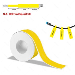 1Roll P15 Thermal Label Sticker15X30MM 12mm*30mm Cable Color Tape Compatible D30 Q30 Marklife P11 P50 L12 DELI Q2 P12 Labeller