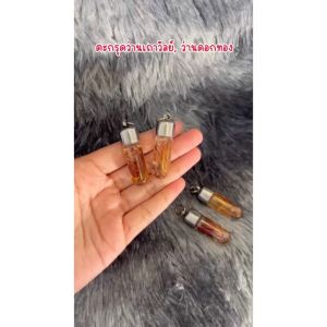 ตะกรุดว่านเถาวัลย์หลงน้ำมัน ฝาสแตนเลส ขนาด 1.3*4.4 cm ว่านเถาวัลย์หลง ว่าน ตะกรุดว่าน