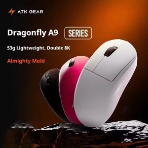ATK | ATK Dragonfly A9 Series Wireless Mouse Tri Mode PAW3950 Nordic52840 8K 53g Lightweight Custom Laptop Gamer PC Gaming Mouse