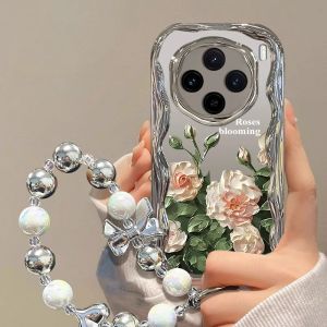 Oppo Findx8 pro Ultra Protective Silicone Case Oil Painting Rose Design Womens Full Cover Anti-Fall Creative Trendy Protection