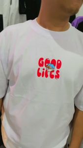 Stalker - Tshirt Basic Kaos Distro Good Live Putih combed 24S (Bisa Bayar Ditempat)