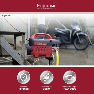 Máy rửa xe mô tơ cảm ứng từ FujiHOME PWX1AJ có đồng hồ và chỉnh áp - Bảo hành 18 tháng tư động hút nước thông minh