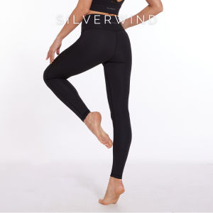 Silverwind Vintage Solid Color Flocking Chinese Style Fitness Yoga Pants Set for Women Long Tight Type with Chest Pad No Sleeve