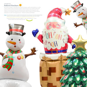 ลูกโป่งทรงต้นคริสต์มาสขนาดเล็ก ลูกโป่งตั้งได้ 3 มิติ รูปปั้นหิมะ คริสต์มาส ของเล่นสำหรับถ่ายภาพ เครื่องประดับตกแต่งห้องคริสต์มาส