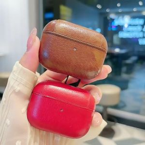 Case For AirPods 3rd Shockproof PU Leather TD4601 TRIPLEDI Full Cover Handmade Protective Casing Pelindung Anti Fingerprint With Hook