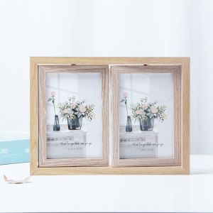 DIHUANTUO | Scandinavian Style Wooden Rotatable Double-sided Multi-photo Frame