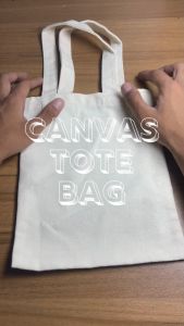 Risefully 1pc Plain Canvas Tote Bag: High-Quality & Thick Fabric 8x10 inches