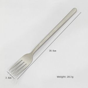 Korean Style Pure Titanium Long Handle Spoons and Forks for Camping Utensils