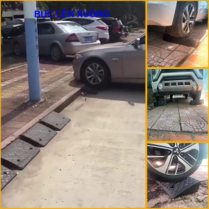 Cao 15cm-ĐEN (50x38x15) Dốc bục lên xuống bậc cầu dắt xe tải xe ô tô xe máy cầu dắt xe bục lên xuống xe tiện lợi
