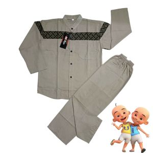 Baju Koko Setelan Anak 3-10th Baju Koko Anak Laki Laki Lengan Panjang Baju Muslim Anak Koko Anak Laki Laki Terbaru Kobata Qynang