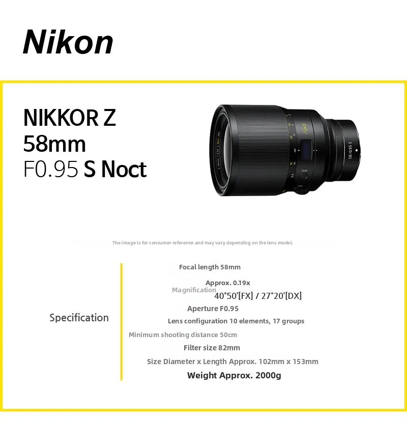 Nikon | Store Co., Ltd. Nikon Nikkor Z 58mm F/0.95 S Noct / Same