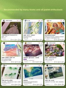 Dancolin Art Oil Pastels Set Heavy Color Soft Smooth Wax Crayons DIY Drawing Children Safe Non-toxic 24 Colors Artistic Brushes