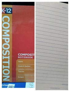 Writing 1 Big linesnotebook K12 sold per piece for nursery to Grade 1