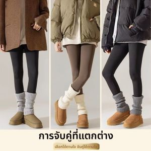ถุงเท้าถักหนาสำหรับฤดูหนาว ปกป้องข้อเท้า สวมใส่สบาย ความยาวถึงเข่า ปกป้องข้อเท้า ถุงเท้าผู้หญิง ถุงเท้าผู้หญิง ฤดูใบไม้ร่วง 2024