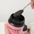 alina scrub เอลิน่าสครับ (ของแท้) สครับมะขามกาแฟ สครับผิวใส สูตรเข้มข้นไม่มีส่วนผสมของเกลือ ขนาด 500 กรัม. 