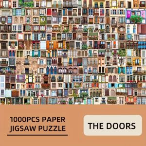 500/1000/1200/2000PCS Jigsaw Puzzle World Door Design Vibrant Colors Art For Adults Great Weekend Relaxation And Family Fun