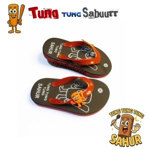 sandal jepit anak karakter sendal anak karakter tung tung sahur viral size 21/35