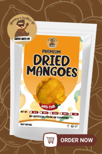 SuperNuts PH Premium Dried Mangoes with Chili | Sweet & Spicy Philippine Dried Mango Snack | 100g 250g 500g 1kg