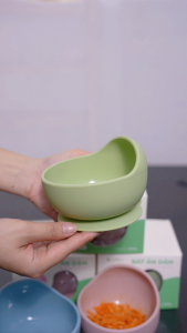 Bát ăn dặm silicone Lumicare - Vỏ sò