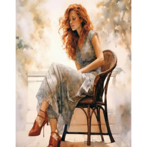 BILIBILI | Oil Painting By Numbers Kits Elegant Lady Portrait Number Drawing Canvas DIY Pictures By Numbers Home Decor