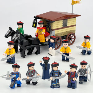 Chinese Building Blocks MOC Scene Doll Toy Qing Dynasty Emperor Imperial Front Guard Daqing Northern Marine Division Qing Army Soldier Toy