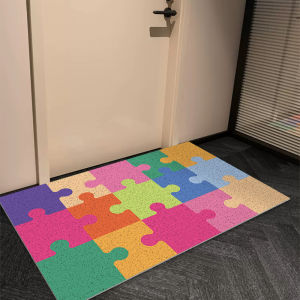 Đệm Chân Vào Cửa Nhà Chống Trượt Có Thể Cắt Theo Hình Dạng Khối Màu PVC Hình Chữ Nhật Đơn Giản Dùng Trong Nhà Mùa Hè