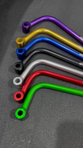 TIANG KNALPOT PANGKON DUDUKAN KNALPOT AHRS MODEL L CNC PANJANG 19CM UNIVERSAL ASLI AHRS RACING ZM55