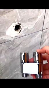 Van nước 2 cổng ra Inox 304 van chia nước 2 cổng xả chữ H có van giảm áp riêng biệt - Ren Phi 21