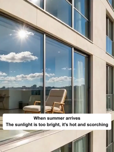 KEVE One Way Mirror Window Film Privacy Heat Control Anti UV Sun Protection Glass Tint for Home Office