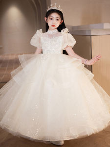 Luxurious High-end Dress for Girls Light Champagne