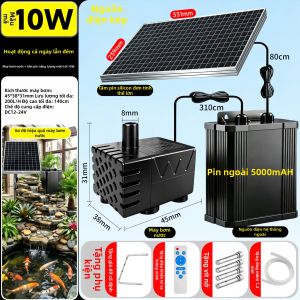 YUANMUXUAN | Bơm Lọc Chạy Pin Cao Lưu Lượng Sử Dụng Năng Lượng Mặt Trời