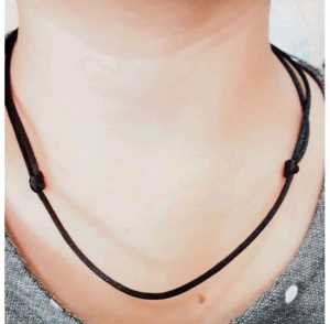 Tali kalung cina model tarik ulur / kalung tali Korea anti air bisa di besar kecil kan / kalung tali Korea ajustable bahan waterproof