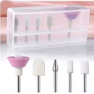 Mata Bor Kuku Asah Ukir Amplas Grafir  Set 5IN1 Batu Asah Poles Grinder Tuner Ukir Kuku Pedicure