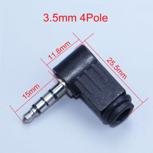 YanXi 2.5mm / 3.5mm Audio Plug Mono Stereo Headset Jack Headphone Jack Connector Microphone Black Audio Plug Adapter Connector