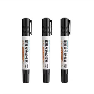 Large Double Head Oil-Based Marker Pen Waterproof Art Drawing Outline Pen for Children Business Office School Supplies Black