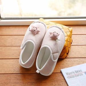 Pregnant Women Shoes Soft Bottom Thickened Slip-Resistant Warm Autumn Winter Maternity Recovery Shoes round Toe Magic Tape