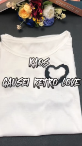 Kaos GAUSEI RETRO LOVE WANITA Pe Premium