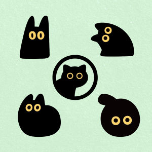 สติกเกอร์ตกแต่งรถยนต์สีดำน่ารัก ลายแมว ปิดรอยขีดข่วน ปิดหน้าต่างรถยนต์ ตกแต่งรถจักรยานยนต์ วัสดุ PVC ทนทานต่อการสึกหรอ