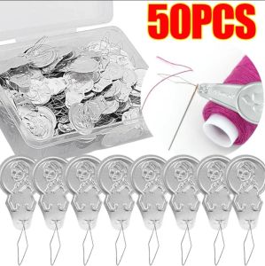 [Nhà thiên nga] Mũi khâu xỏ kim tự làm 500 chiếc Tông Bạc vòng dây máy cầm tay kim đan dây nơ Bộ công cụ may gia đình dụng cụ khâu
