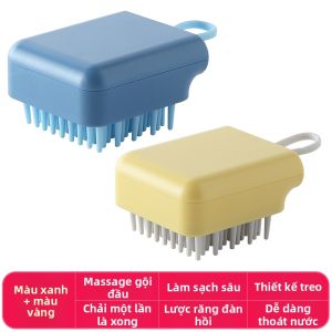 Cọ Rửa Gội Đầu Mát-xa Cọ Chải Tóc Giảm Đau Đầu Cho Người Lớn Dụng Cụ Vệ Sinh Cá Nhân Chải Gội Đầu Có Thể Tháo Rời Chải Đầu