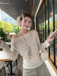MENGBAI | Áo Thun Nữ Chống Nắng Mỏng Dáng Một Vai