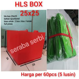 Tas hls box 25x25 full press isi 5 lusin(60pcs)
