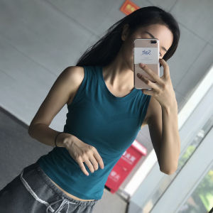 Yoga Womens Casual Clothes Crop Top Sleeveless Outerwear Workout Clothes