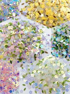 Handmade Flower Petal Sequins Nail Art Mixed Onion Powder Shiny Flash Powder DIY Drip Glue Decorative Accessories for Crafts