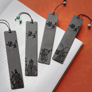 Classical Style Black Ebony Wood Bookmarks: A Cultural Creative Memorial Gift