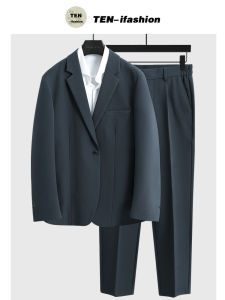 Fall Fancy New Arrival Casual Suit Mens Loose Korean Style Handsome Trendy Mens Lightly Mature Suit Outwear